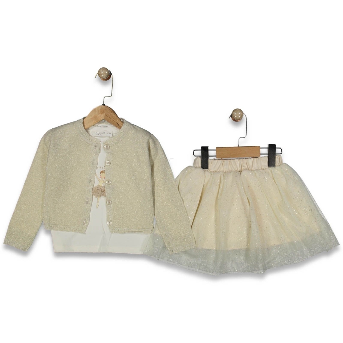 KIZ 2/5 YAŞ SİMLİ TRİKOLU 3LÜ TAKIM