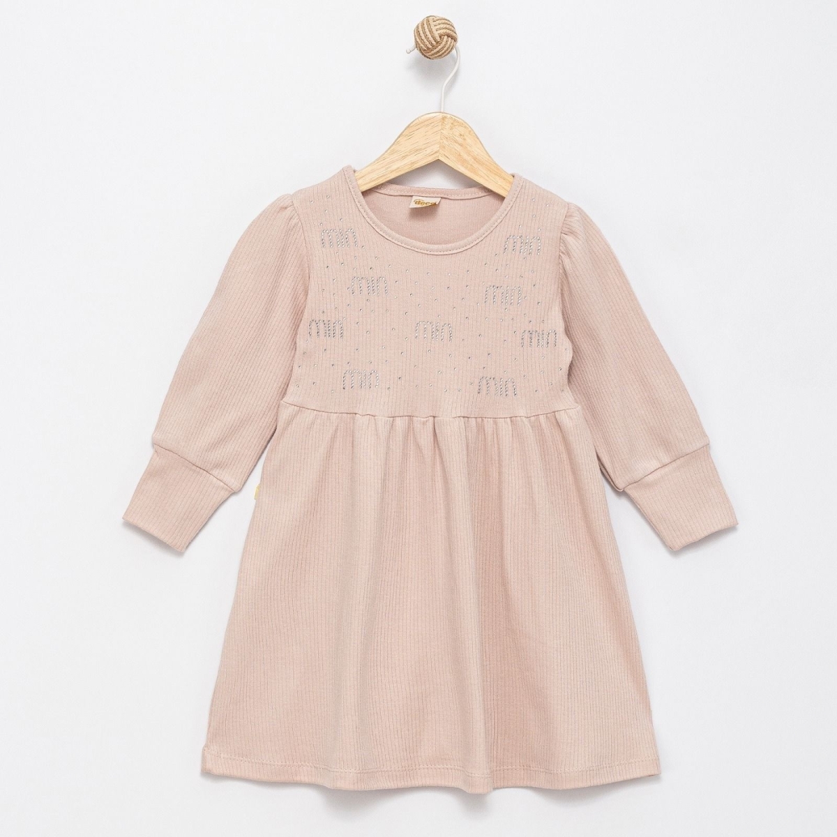 KIZ 2/5 YAŞ TAŞ BASKILI ELBİSE