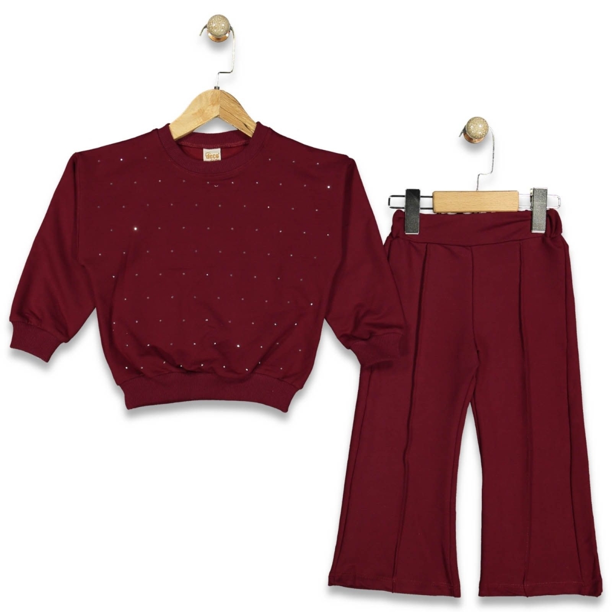 KIZ 2/5 YAŞ TAŞ BASKILI İKİ İP  TAKIM