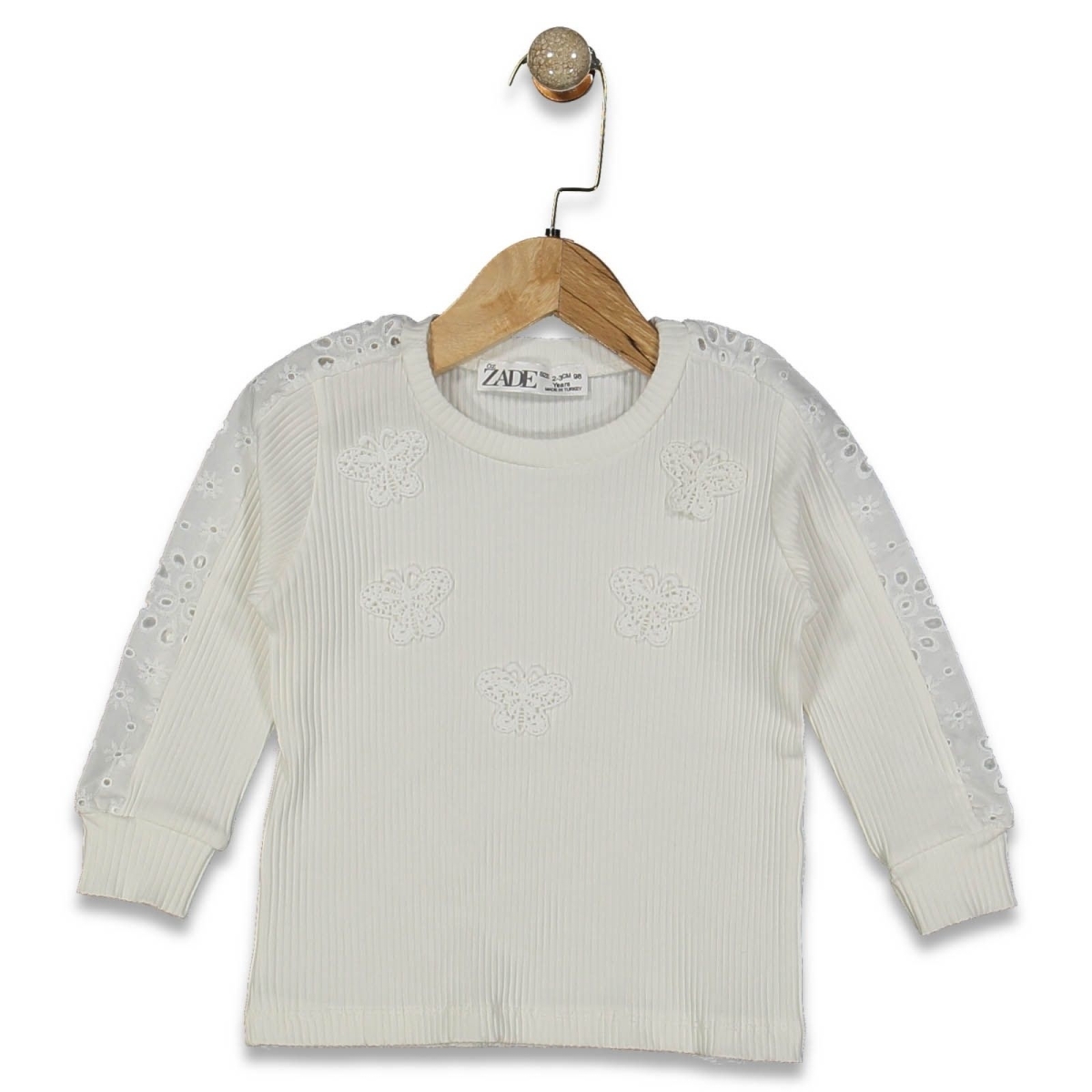 KIZ 2/6 YAŞ ŞERİT GÜPÜRLÜ KELEBEKLİ BADİ