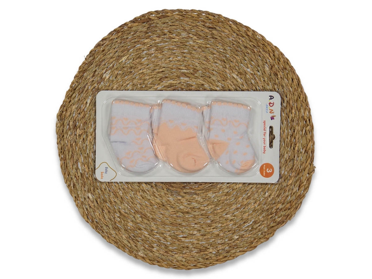 KIZ 2/9 AY BEBE ÜCLÜ ASETATLI ÇORAP