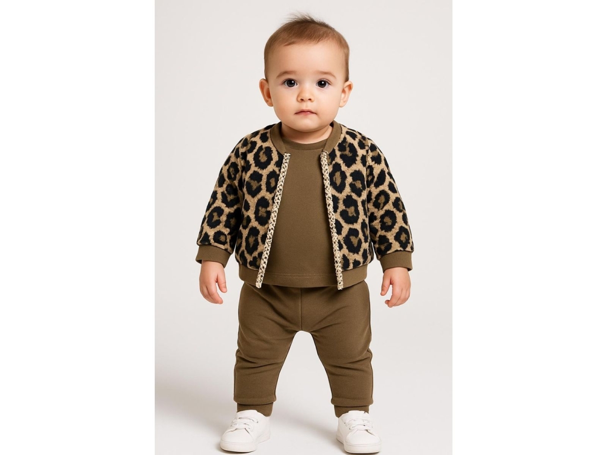 KIZ 3/12 AY BEBELLOVE LEOPAR DESENLİ TAKIM