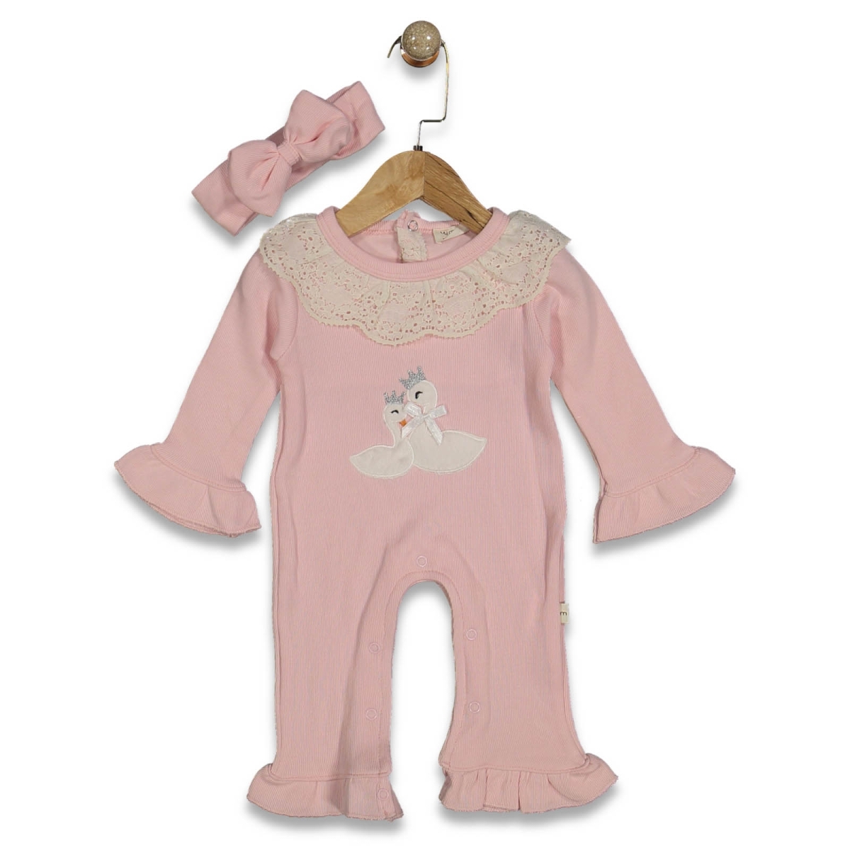 KIZ 3/12 AY ÇİFT KUĞU BASKILI TAKIM