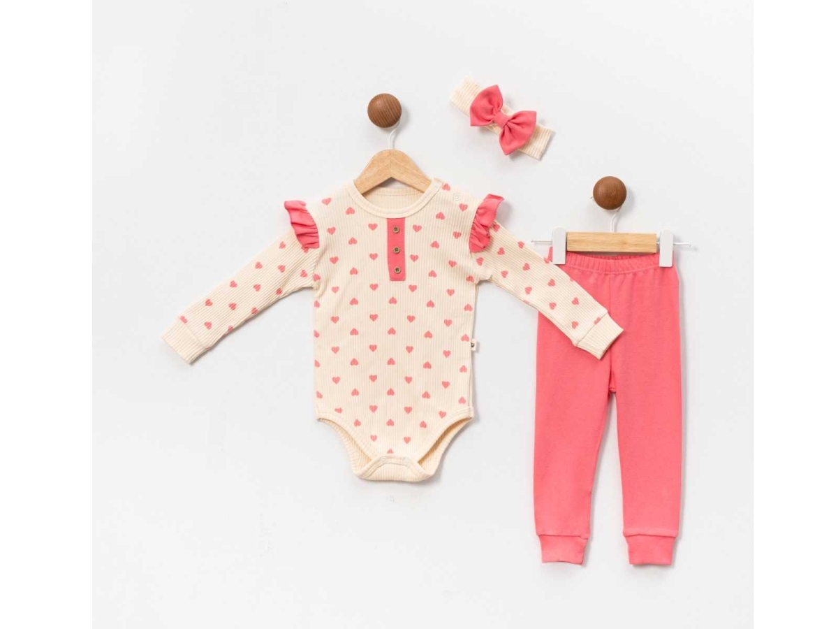 KIZ 3/12 AY KALPLİ ÇITÇITLI BADİLİ TAKIM