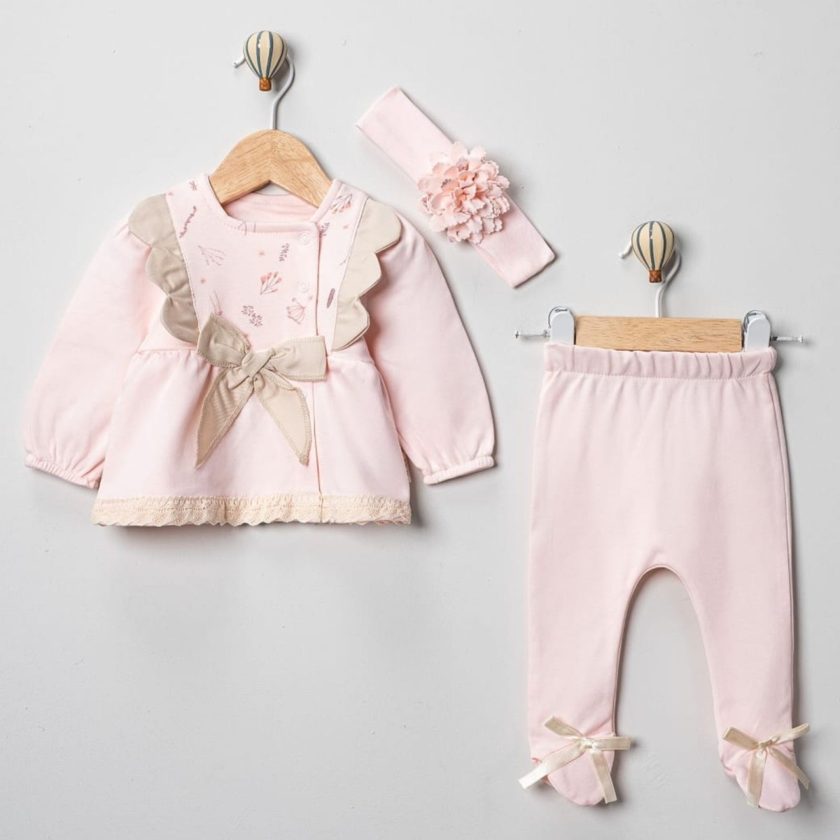 KIZ 3/3 AY FİYONKLU 3&#039;LÜ KIZ TAKIM