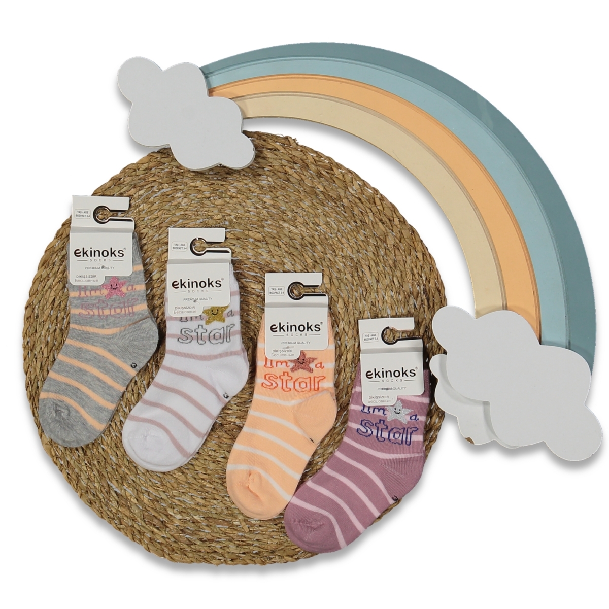 KIZ 3/3 YAŞ 12&#039;Lİ AKATAY DESEN KIZ BEBE MEVSİMLİK