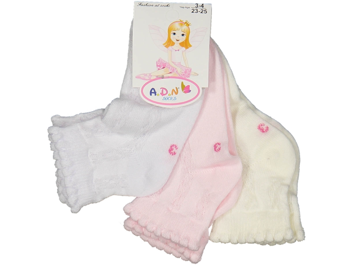 KIZ 3/4 YAŞ KABARTMALI PATİK ÇORAP