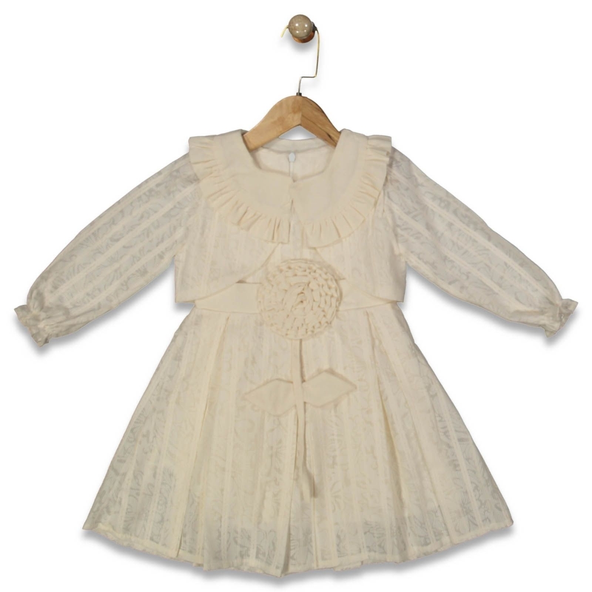 KIZ 3/5 YAŞ BOLEROLU PİLELİ ELBİSE