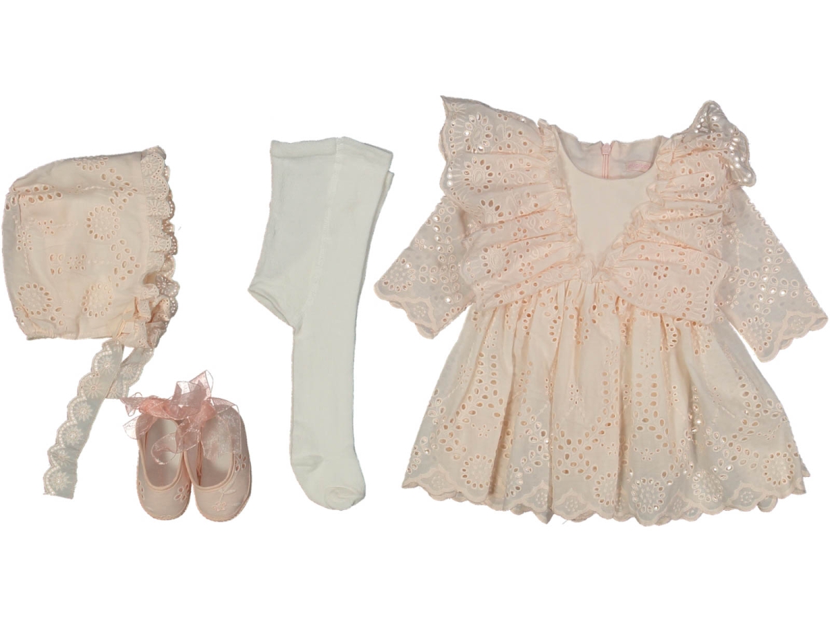 KIZ 3/6 AY BEGONYA FIRFIRLI ELBİSE