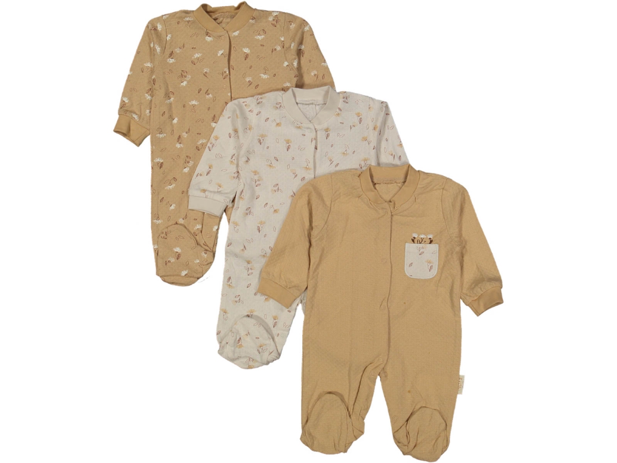 KIZ 3/6 AY GANA ÇİÇEKLİ TEK BOY TULUM