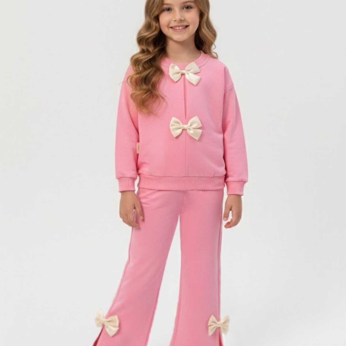 KIZ 3/6 YAŞ KİDS KURDELA YIRTMAÇLI İKİLİ TAKIM