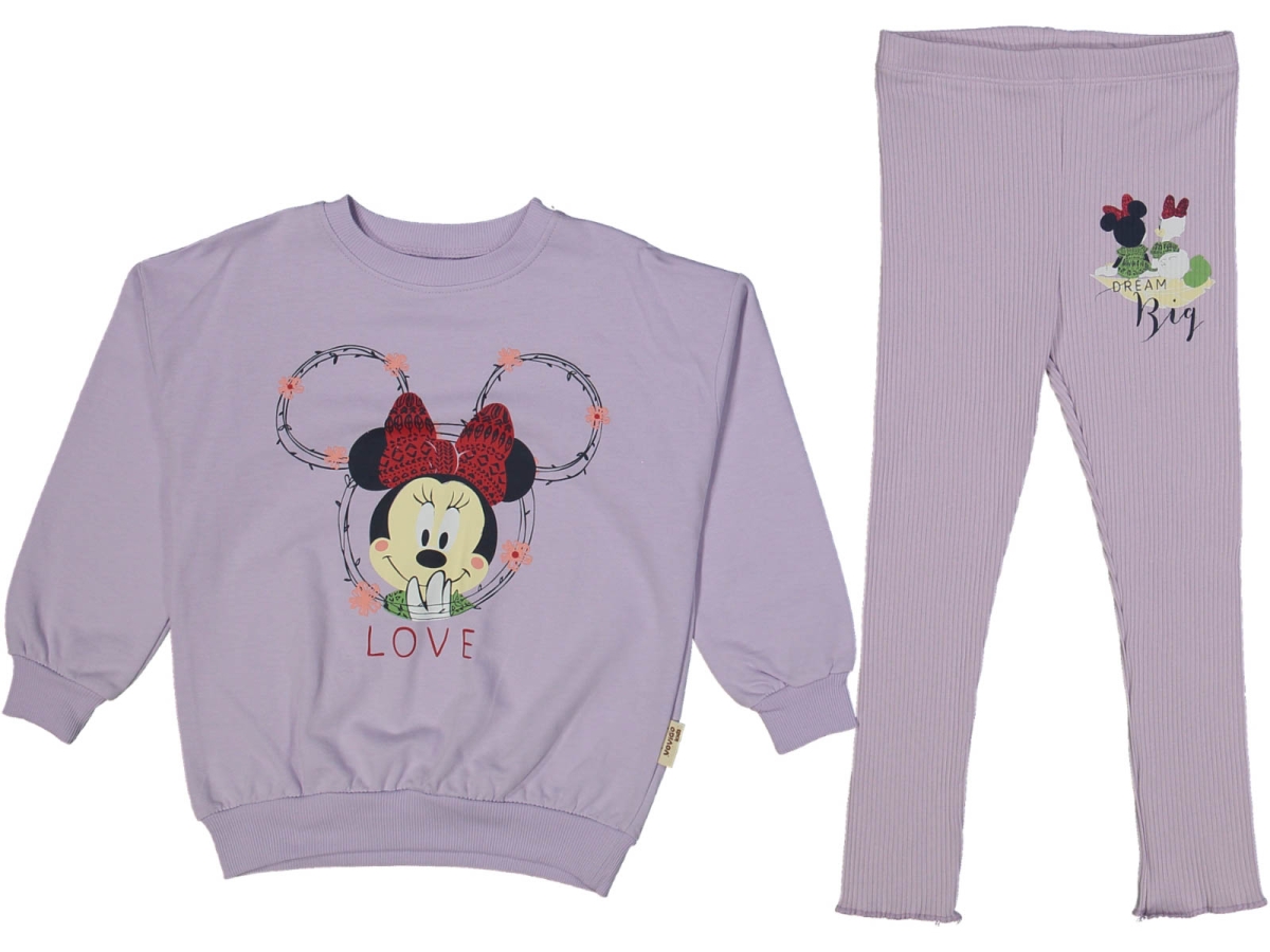 KIZ 3/6 YAŞ MİNNİ BASKILI OVERSIZE KESİM TAKIM