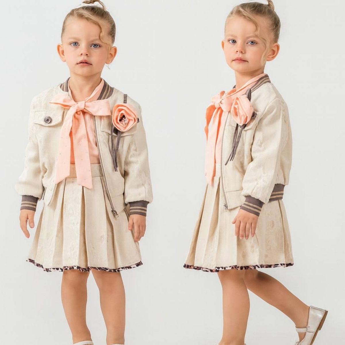 KIZ 3/6 YAŞ MONTLU ETEKLİ 3&#039;LÜ KIZ TAKIM