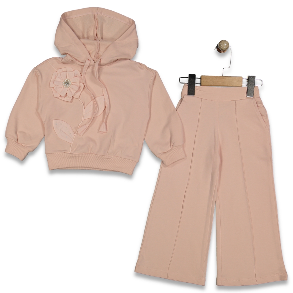 KIZ 3/6 YAŞ TAŞLI YAPRAKLI TAKIM