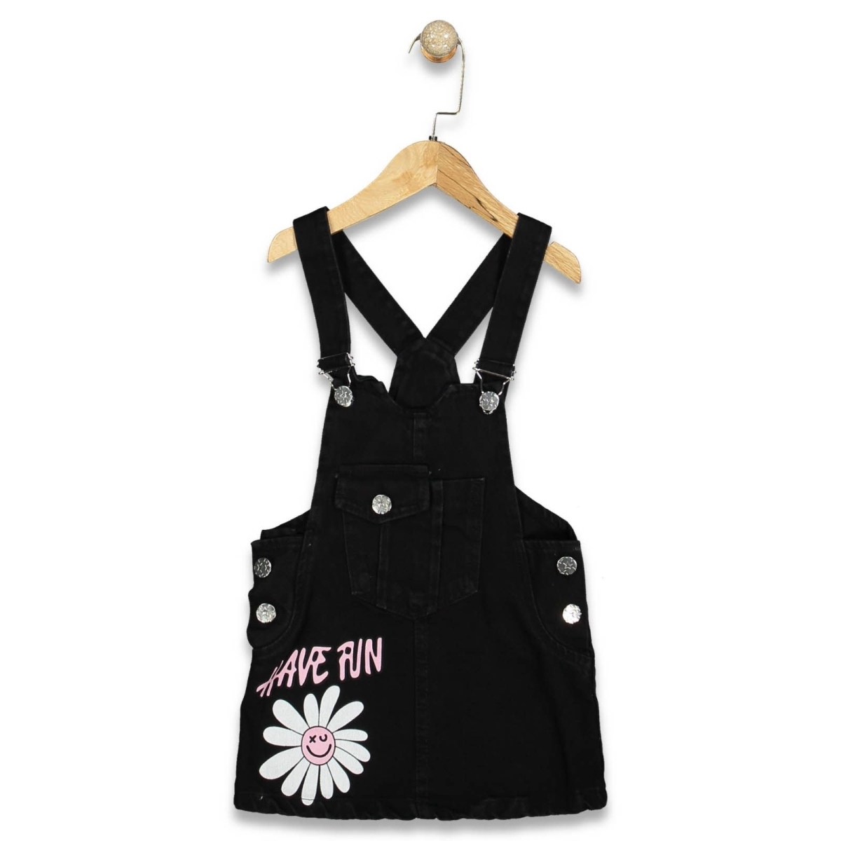 KIZ 3/7 YAŞ  HAVE RUN PAPATYA BASKILI KOT JİLE