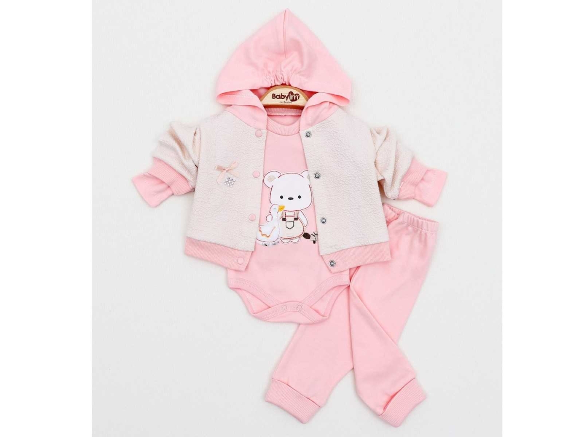 KIZ 3/9 AY AYICIKLI 3LÜ KAPŞONLU TAKIM 