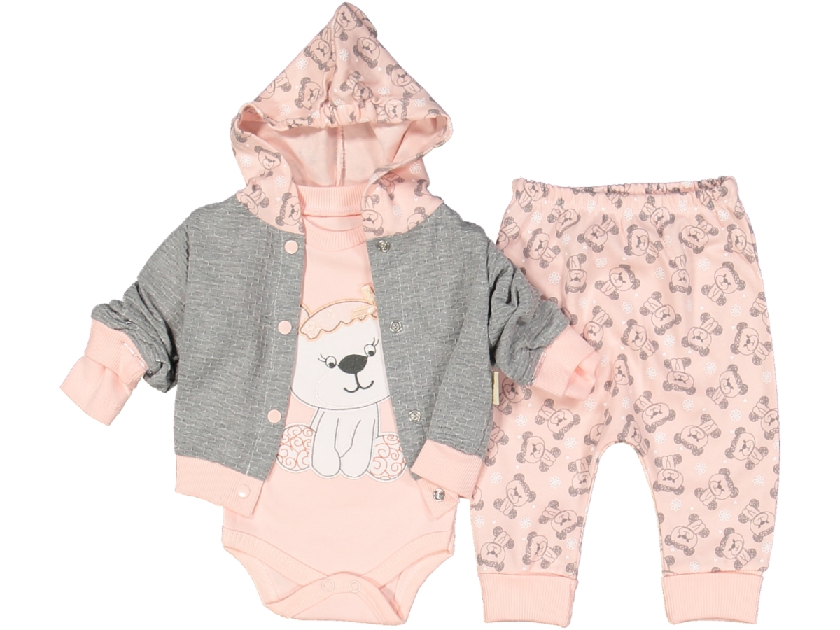 KIZ 3/9 AY AYICIKLI 3LÜ KAPŞONLU TAKIM 