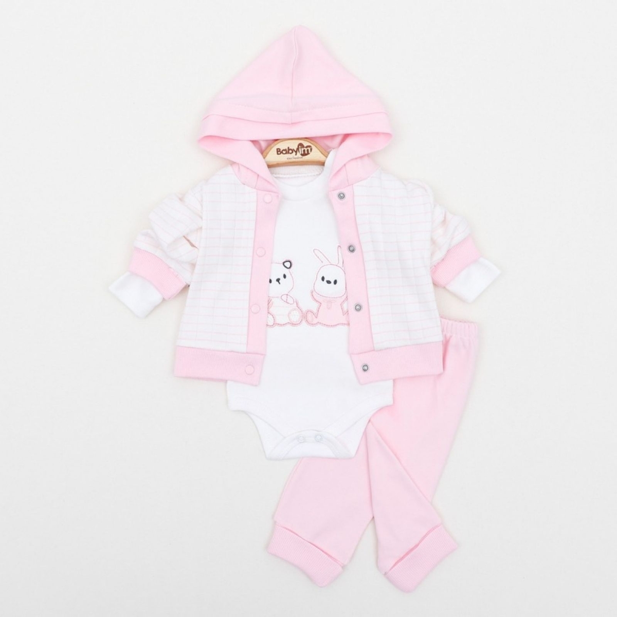 KIZ 3/9 AY AYICIKLI 3LÜ KAPŞONLU TAKIM