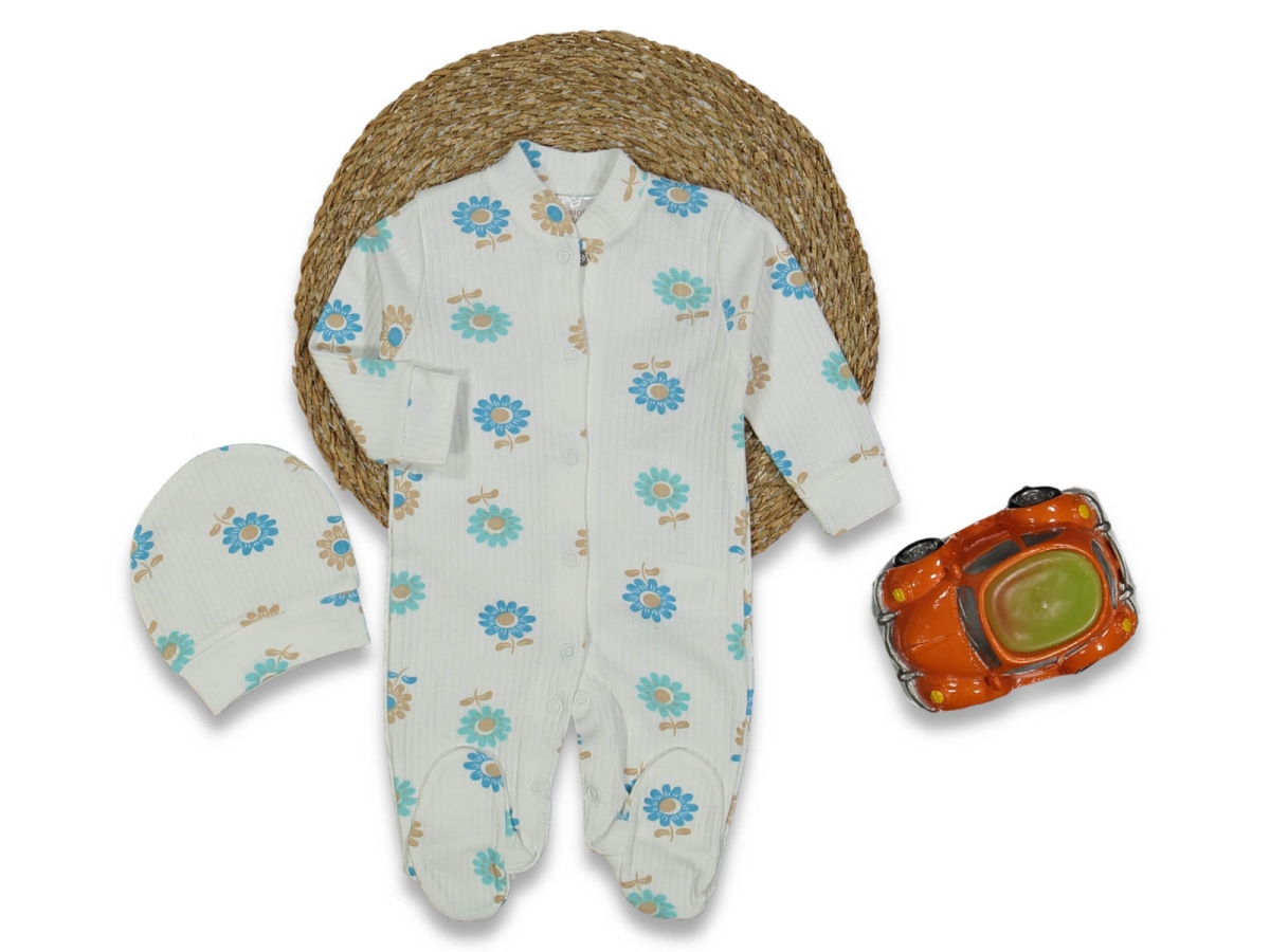 KIZ 3/9 AY ÇİÇEK BASKILI RAPORLU TULUM