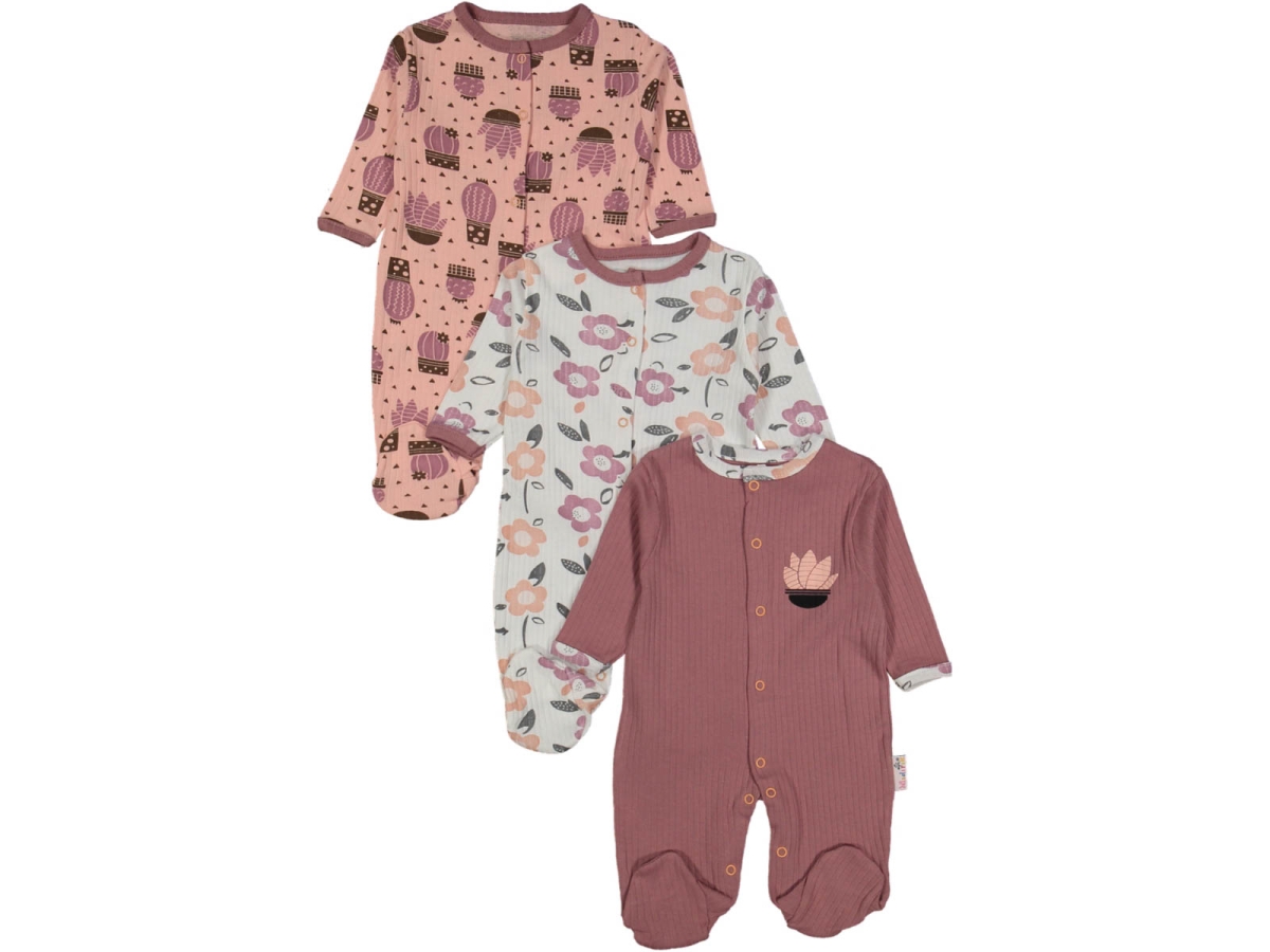 KIZ 3/9 AY ÇITÇITLI KAKTÜS ÇİÇEK BASKILI TULUM