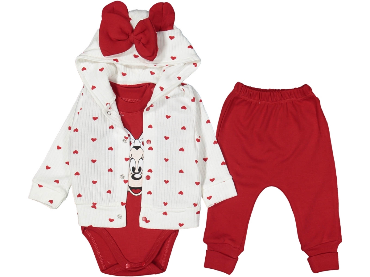 KIZ 3/9 AY HIRKALI KALP BASKILI 3'LÜ TAKIM