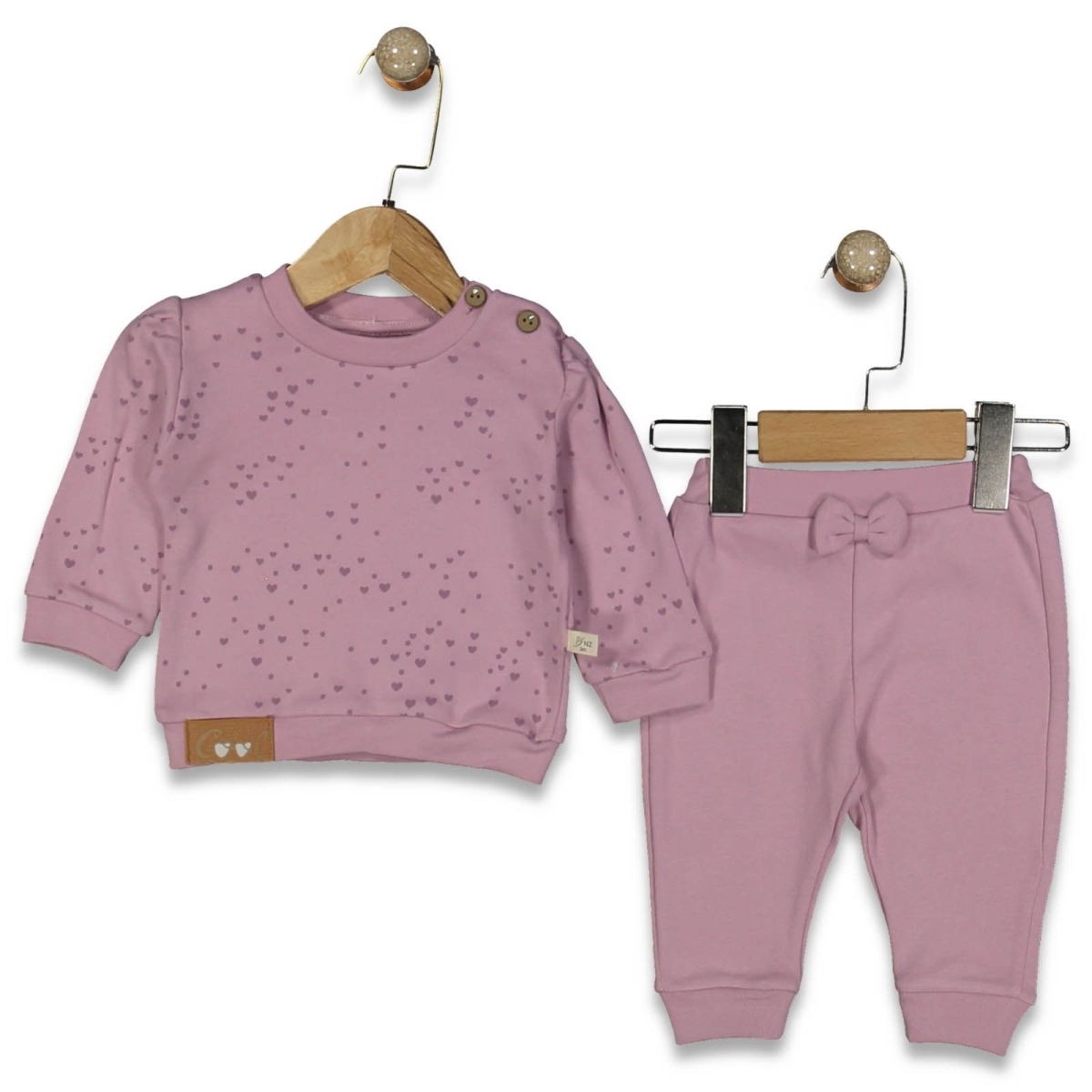 KIZ 3/9 AY KALP BASKILI 2 Lİ TAKIM