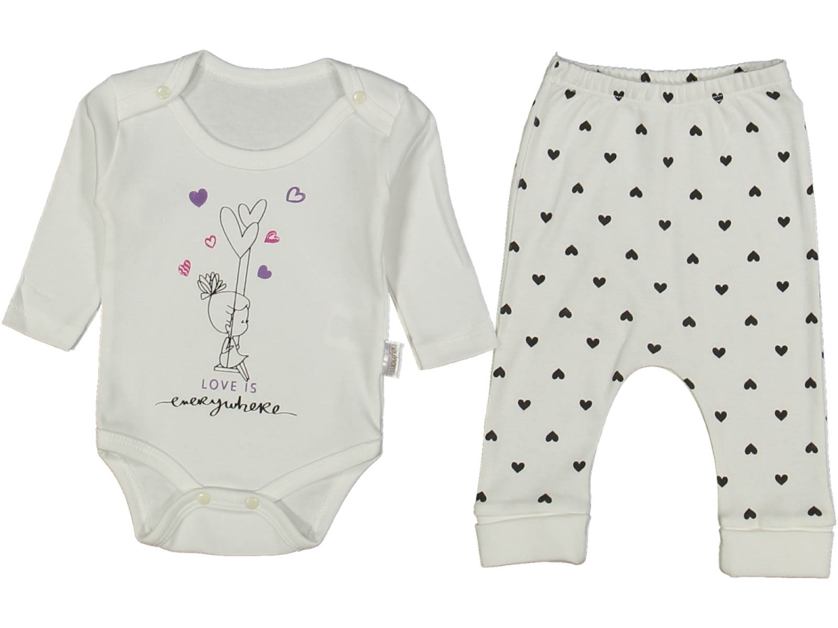 KIZ 3/9 AY KALP BASKILI KOLLU BADİLİ TAKIM 