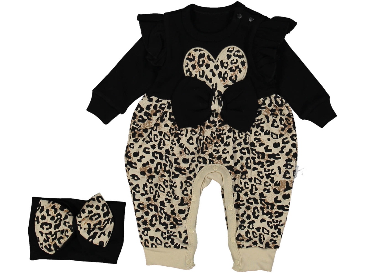 KIZ 3/9 AY KALPLİ FİYONKLU LEOPARLI TULUM