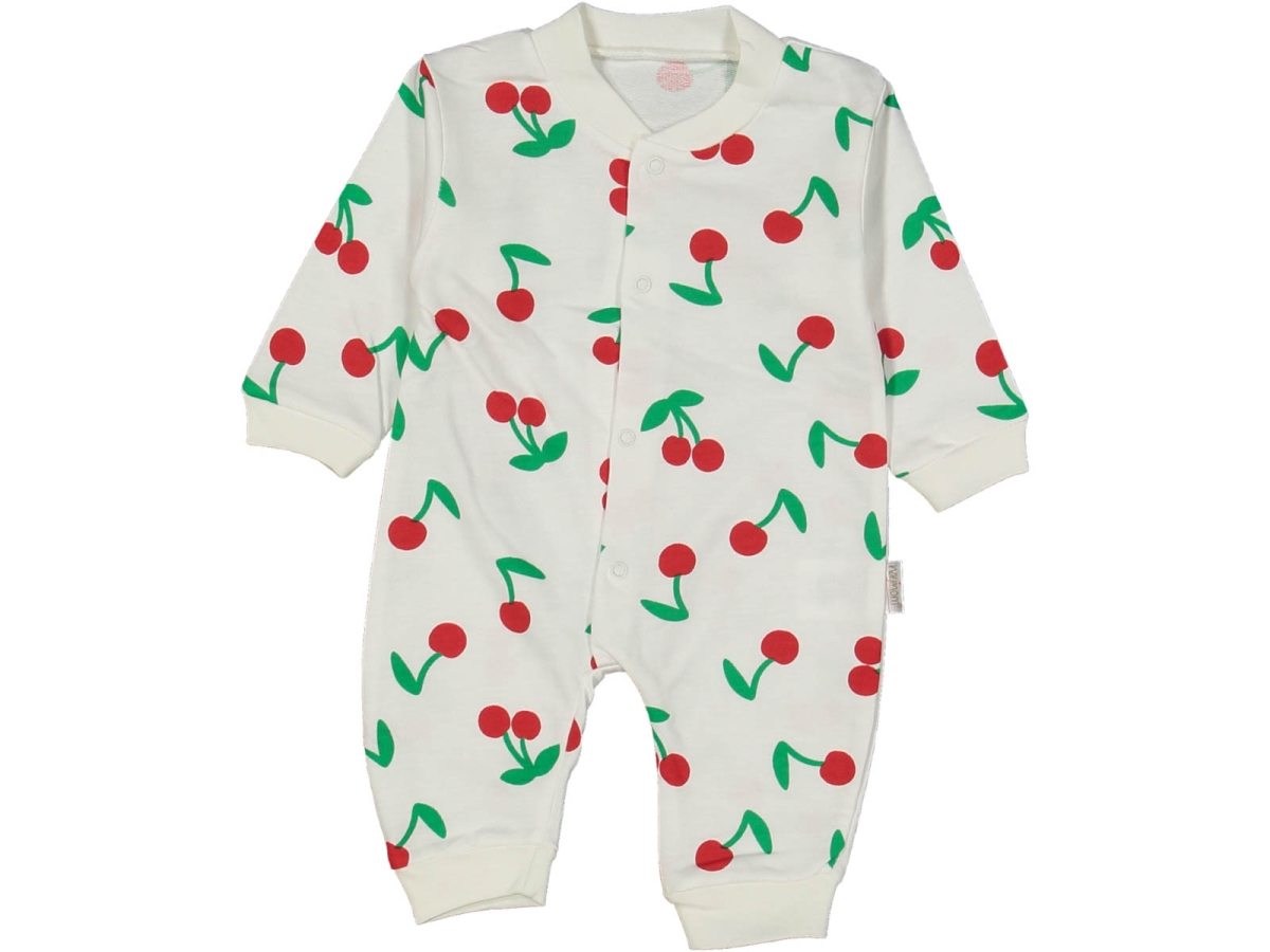 KIZ 3/9 AY KİRAZ BASKILI MANŞETLİ TULUM 