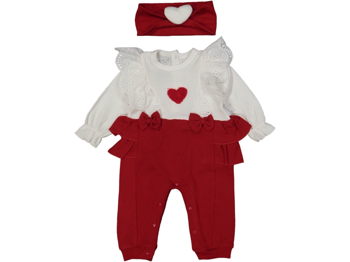 KIZ 3/9 AY LOTTİE KALPLİ FIRFIRLI TULUM