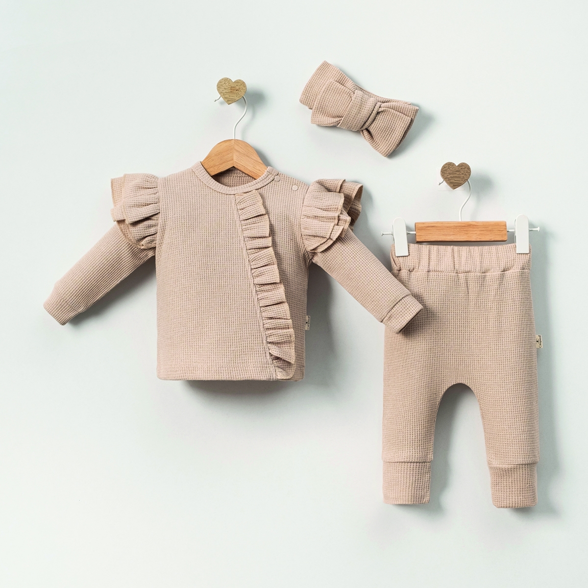 KIZ 3/9 AY ORKİDE FIRFIRLI 3LÜ TAKIM