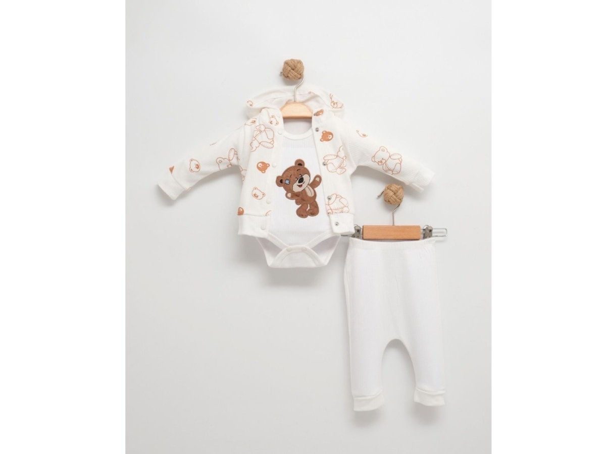 KIZ 3/9 AY RAPORLU AYICIK NAKIŞLI 3&#039;LÜ TAKIM