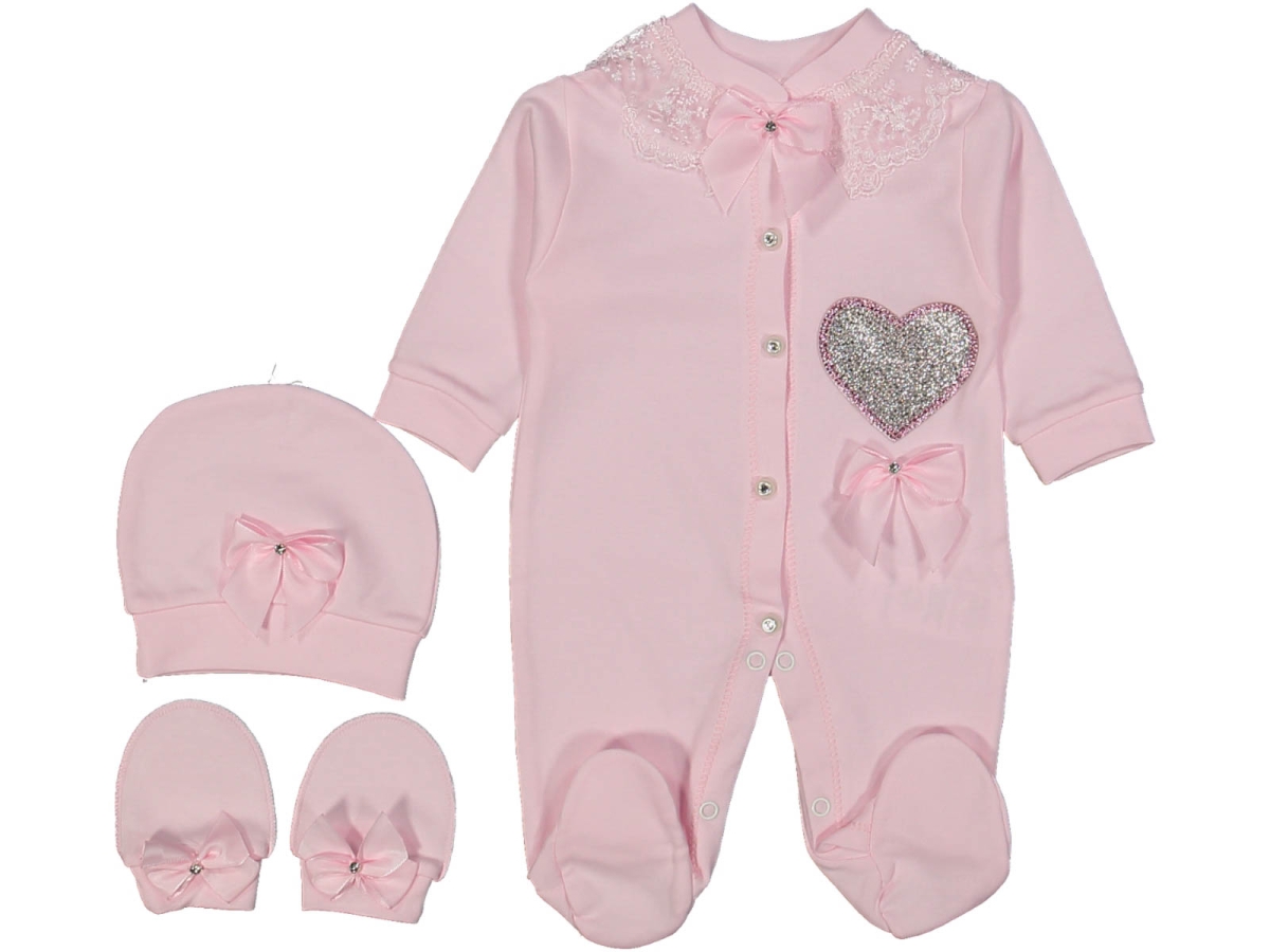 KIZ 3/9 AY TAŞ KALPLİ TULUM SETİ