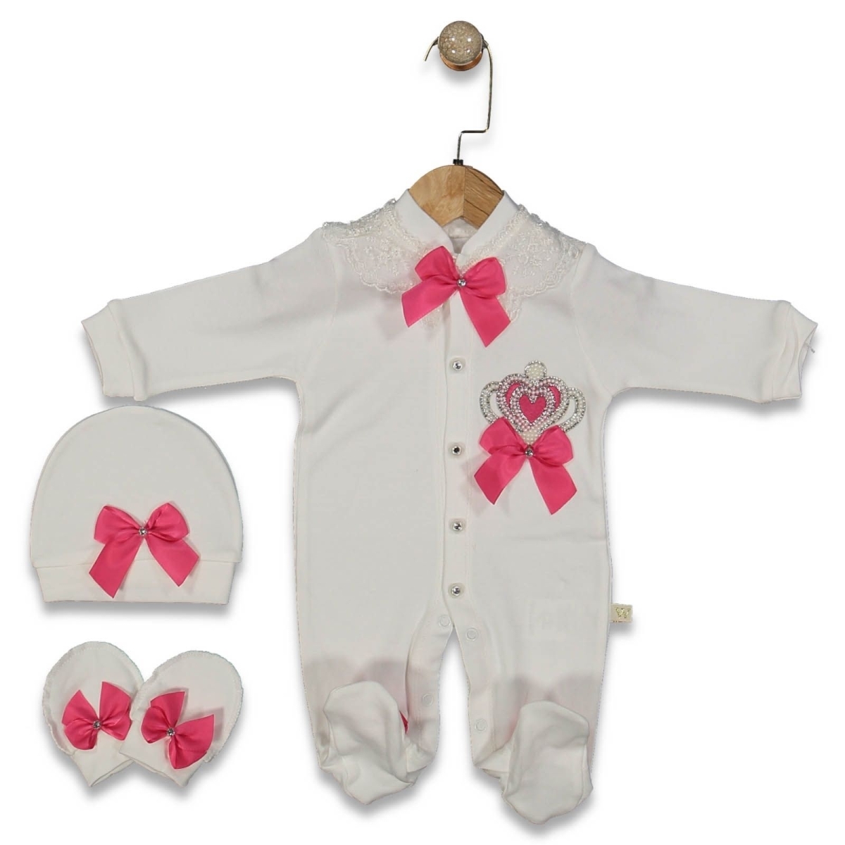 KIZ 3/9 AY TAŞLI İMCİLİ TAÇ TULUM SETİ