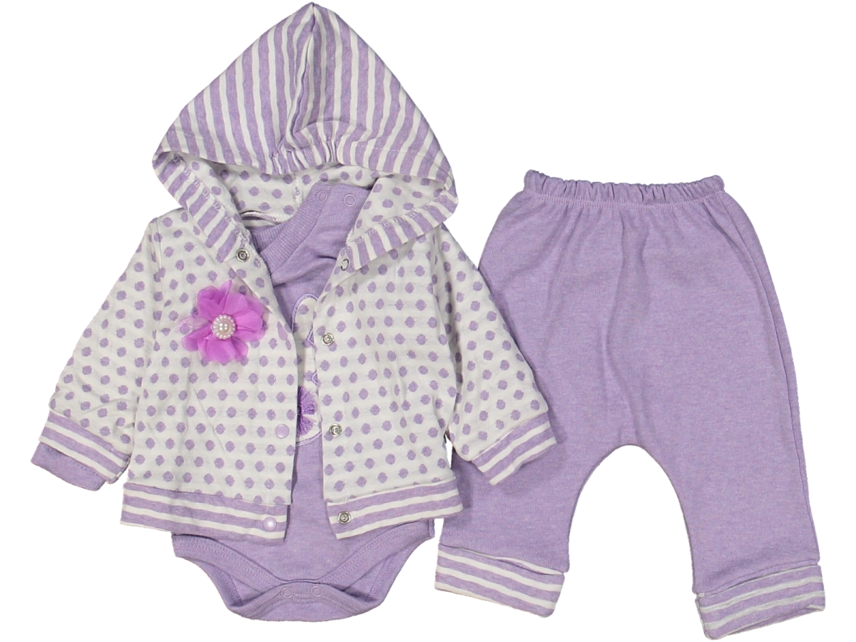 KIZ 3/9 AY TAVŞANLI 3LÜ KAPŞONLU TAKIM