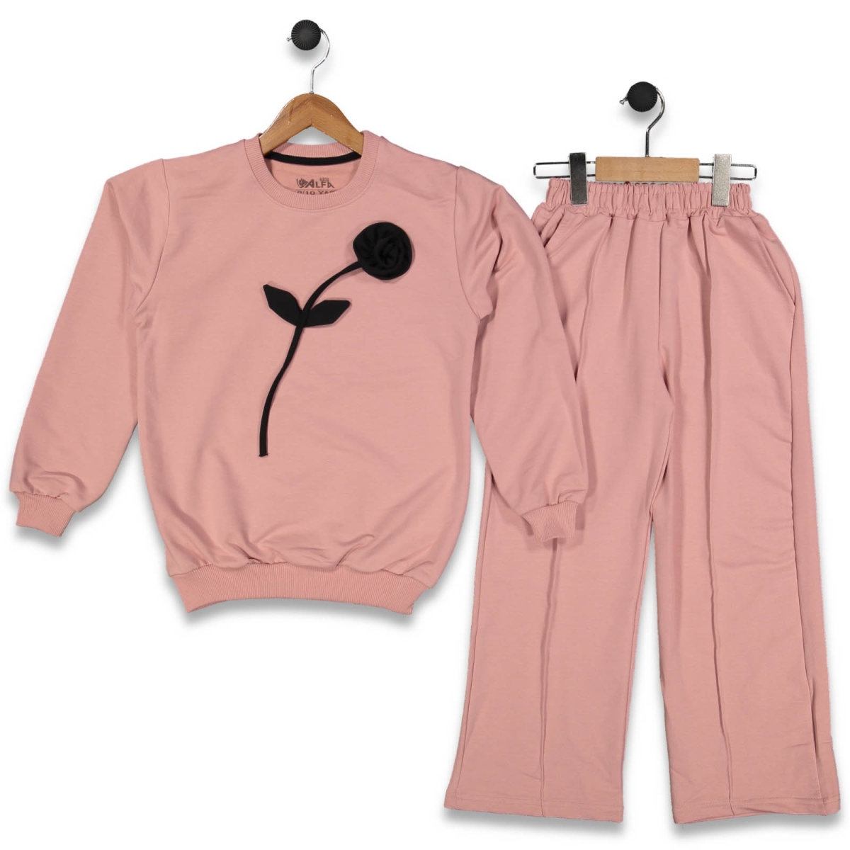 KIZ 4/10 YAŞ GÜL ÇİÇEKLİ TAKIM