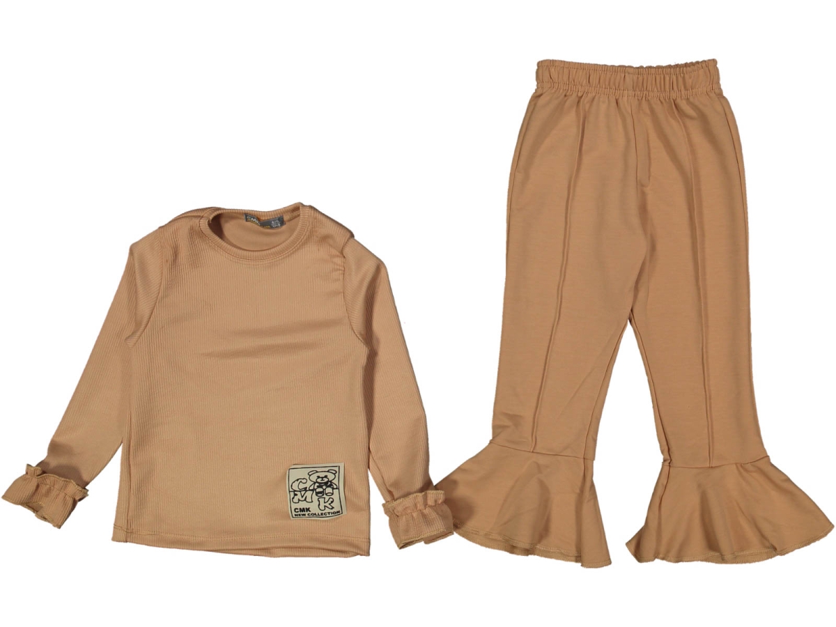 KIZ 4/11 YAŞ AYILI KUMAŞ ETİKETLİ 2&#039;Lİ TAKIM