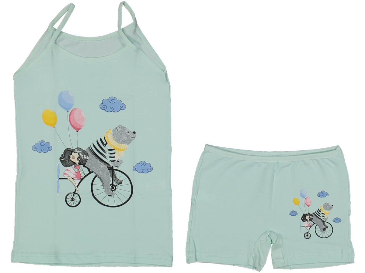 KIZ 4/5 YAŞ BASKILI BOXER TAKIM