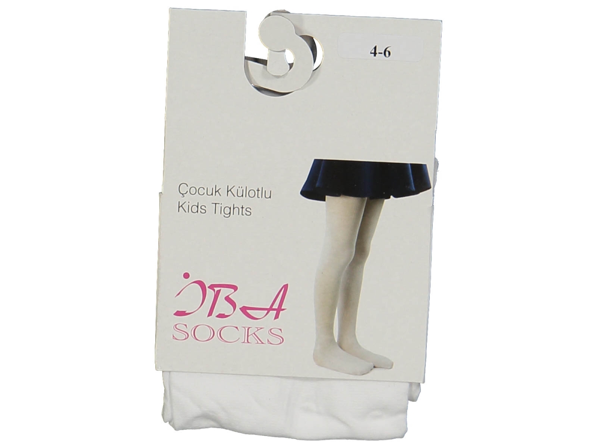 KIZ 4/6 YAŞ 95/115 CM MUS BEYAZ KİLOTLU ÇORAP