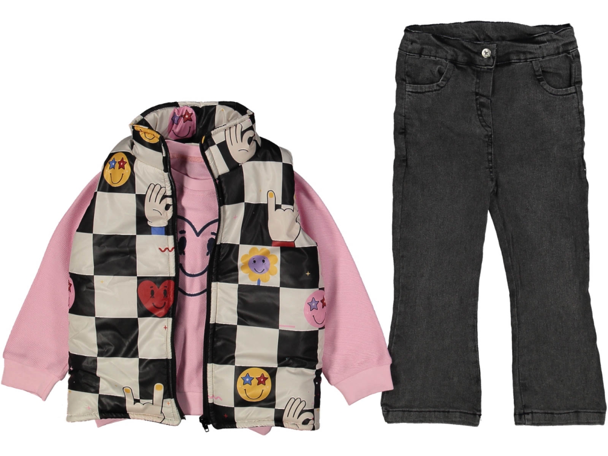 KIZ 4/6 YAŞ BONN ŞİŞME YELEKLİ TAKIM