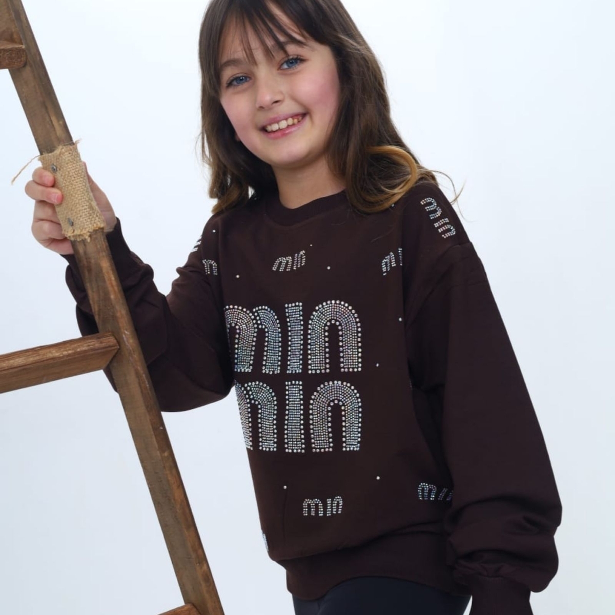 KIZ 4/8 YAŞ 2 MIN  TAŞLI  SWEAT