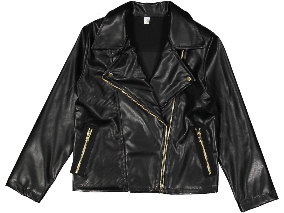 KIZ 4/8 YAŞ FERMUARLI DERİ CEKET