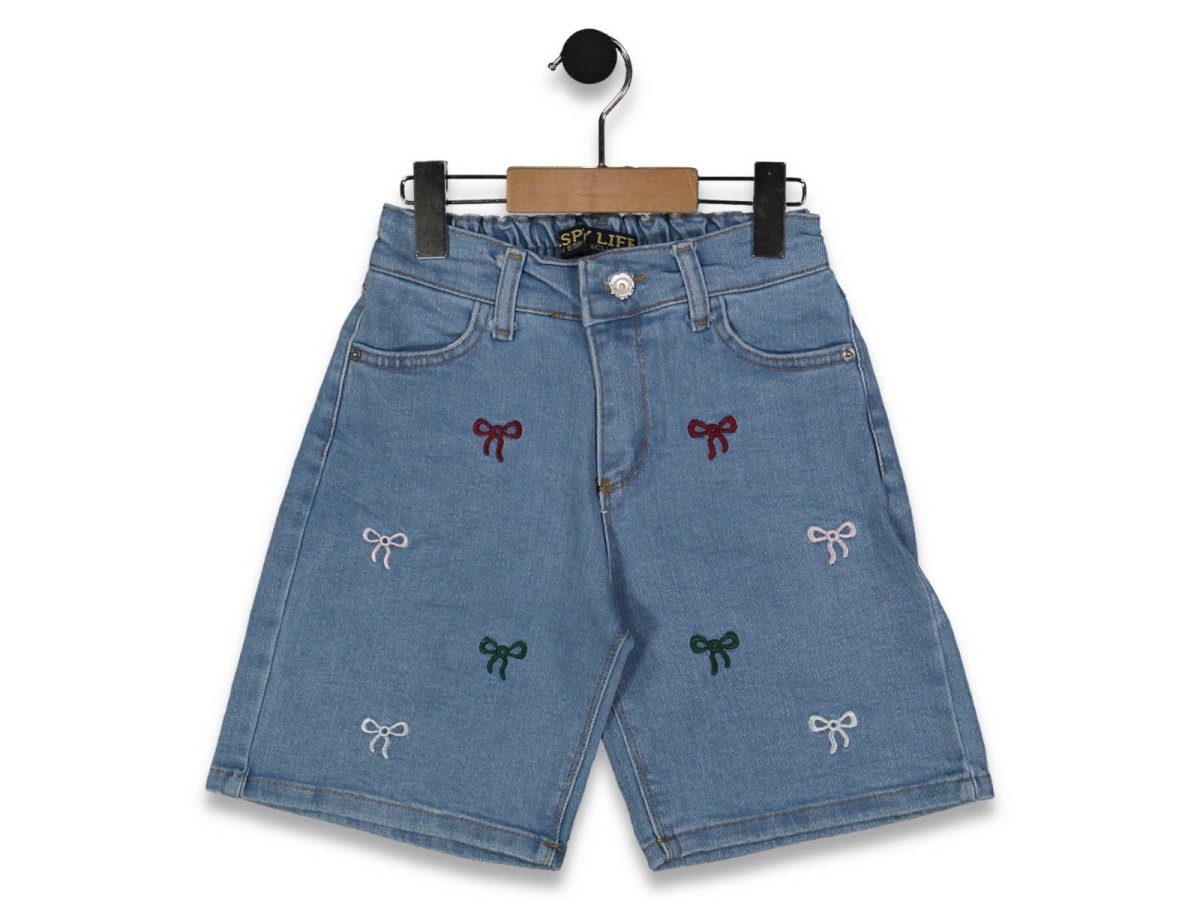 KIZ 5/10 YAŞ FİYONKLU GARSON KOT ŞORT