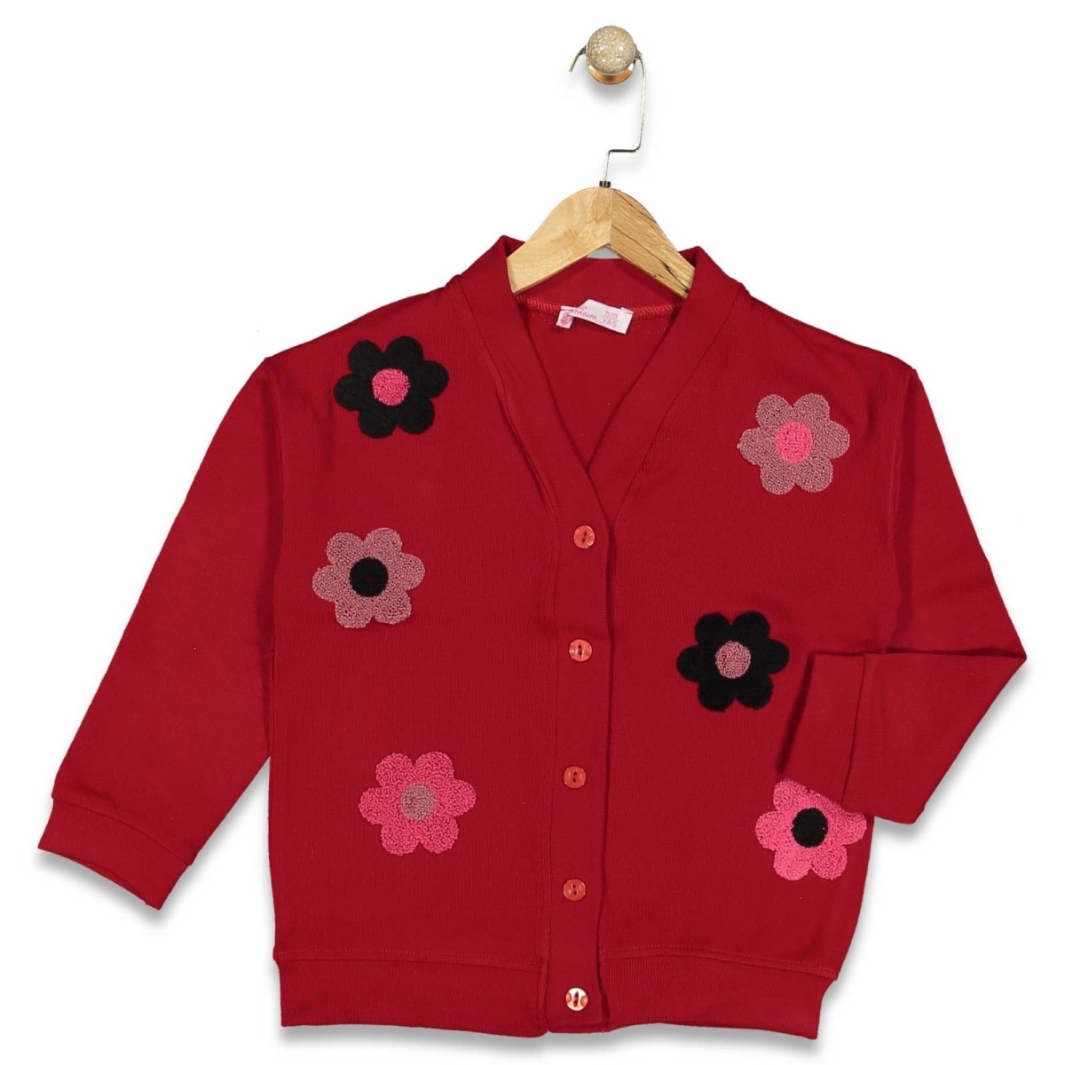 KIZ 5/12 YAŞ SÜZİNE ÇİÇEK NAKIŞLI TRİKO HIRKA