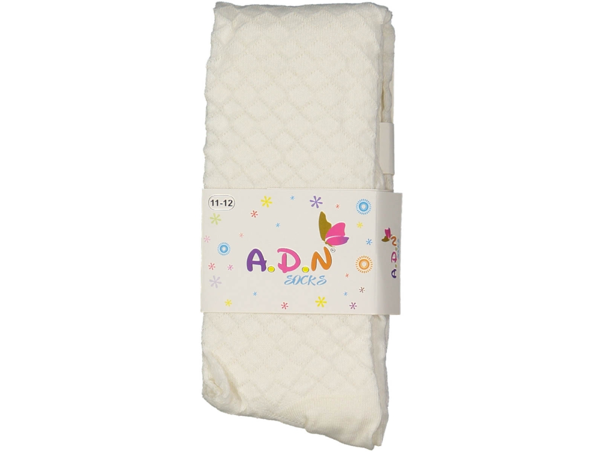 KIZ 5/6 YAŞ EKRU BİLGİSAYAR KABARTMALI KÜLOTLU ÇORAP