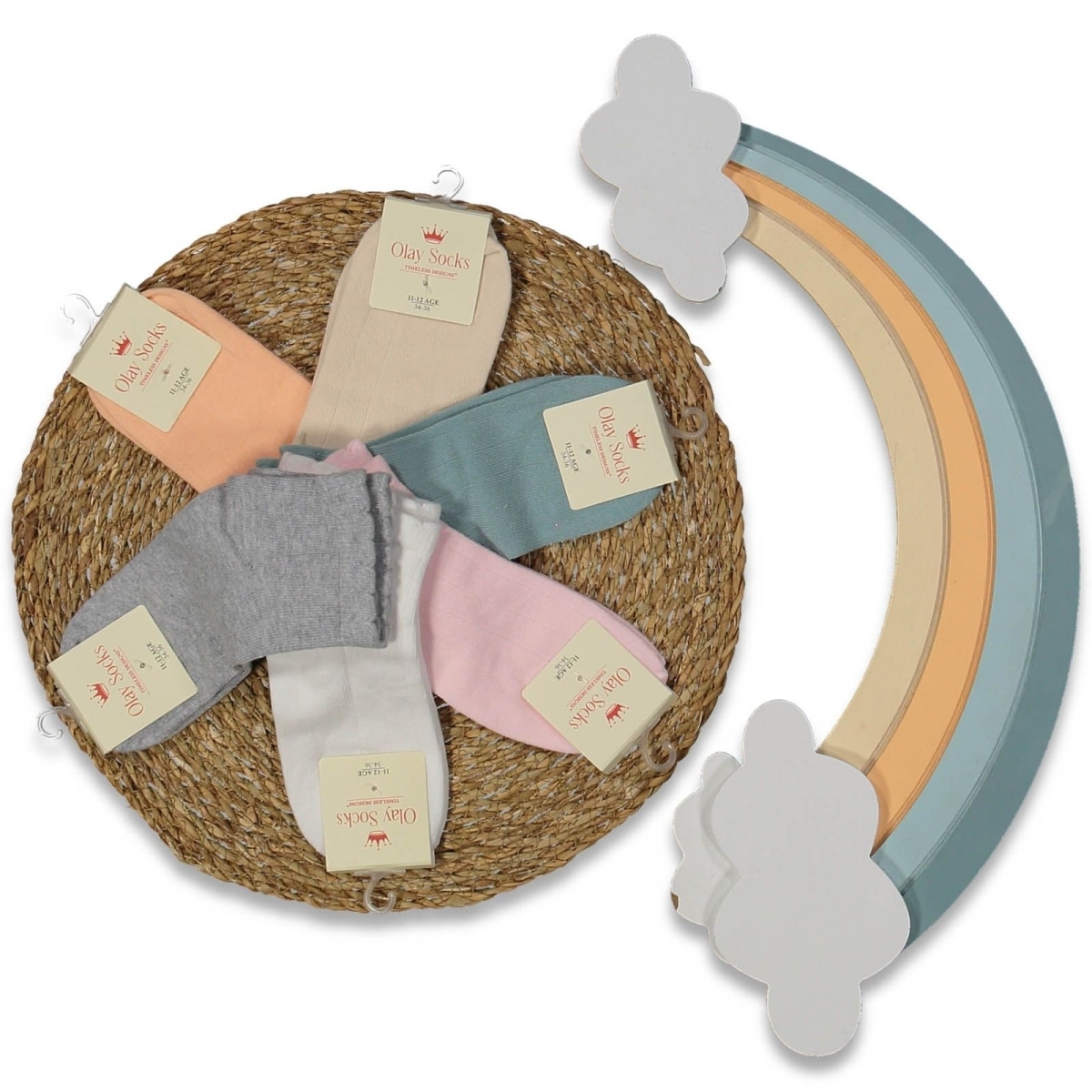 KIZ 5/7 YAŞ 6LI ASORTİLİ KIZ SOKET ÇORAP