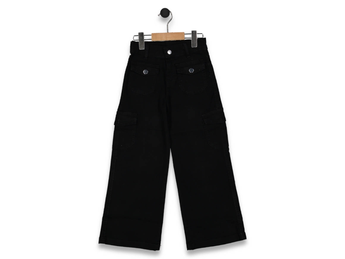 KIZ 5/8 YAŞ  CEP ÇITÇITLI KOT PANTOLON