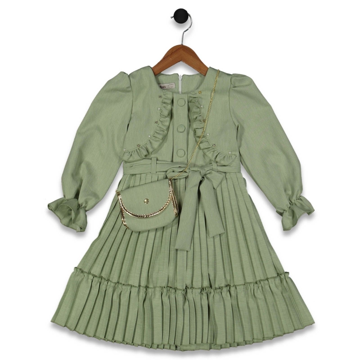 KIZ 5/8 YAŞ İKİ KAT PİLİSELİ ÖNÜ YANDAN FIRFIRLI E