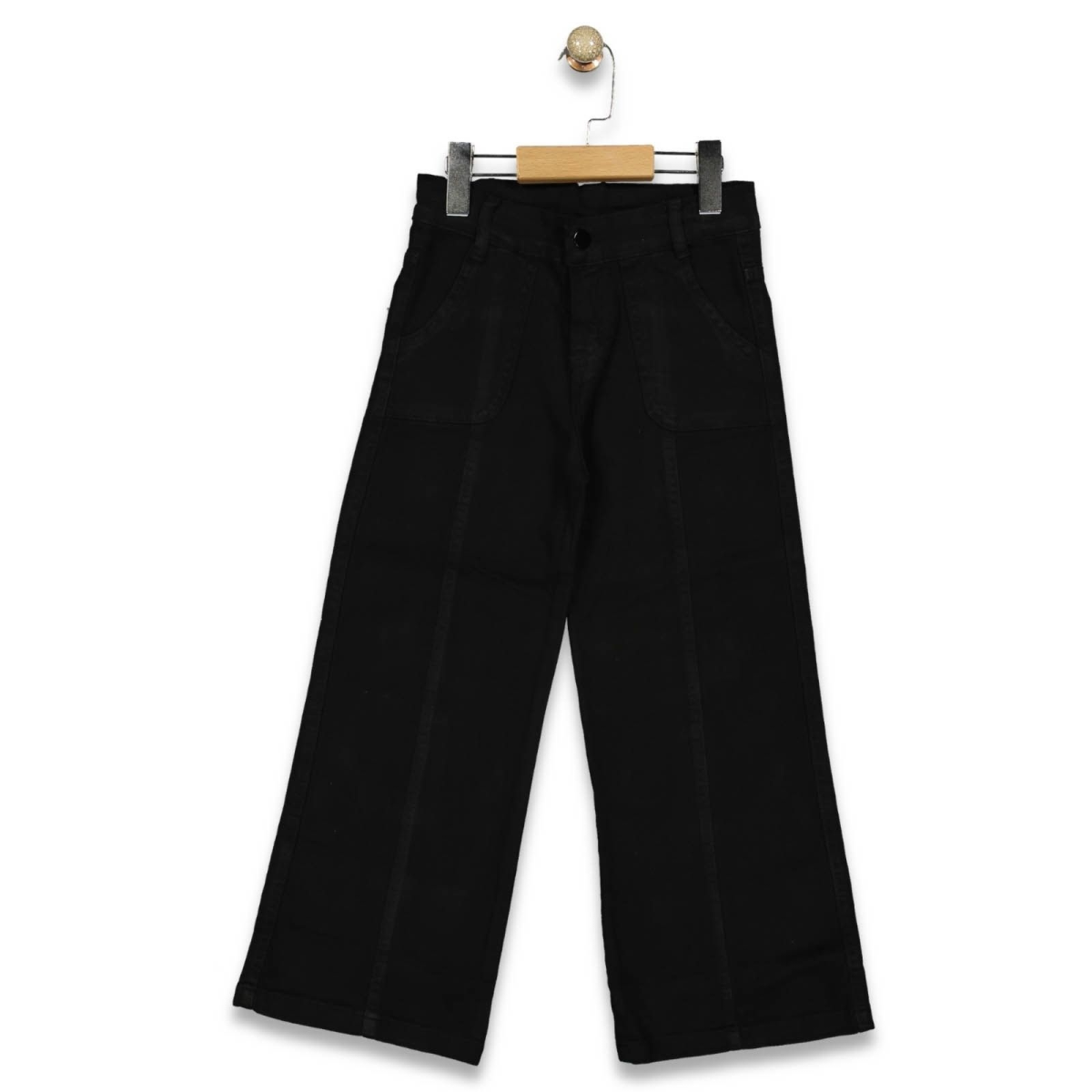 KIZ 5/8 YAŞ TORBA CEPLİ KETEN PANTOLON