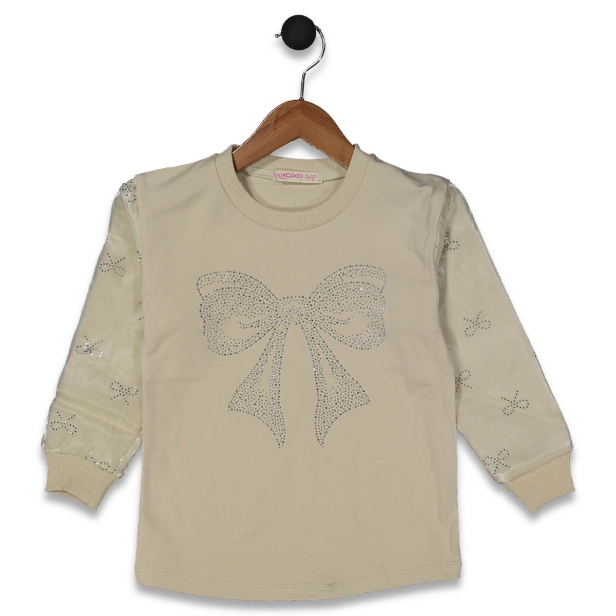 KIZ 5/8  YAŞ TÜL KOLLU FİYONK BASKILI  TSHİRT